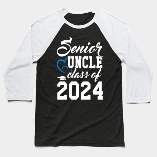 Class of 2024 Senior Gifts Funny Senior Uncle Baseball T-Shirt